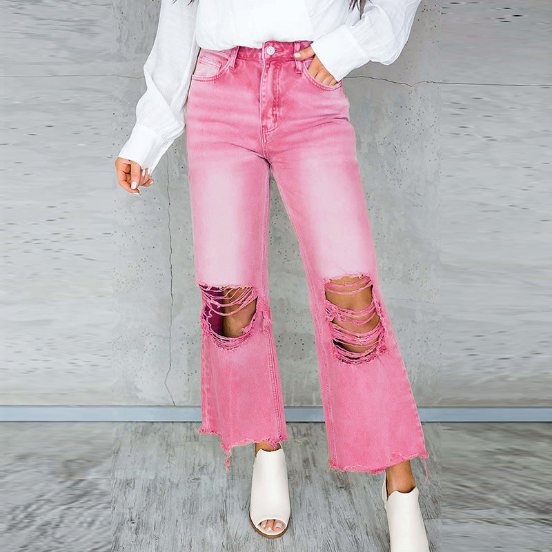 Pink Signal Jean — UrbanEdge High-Waist