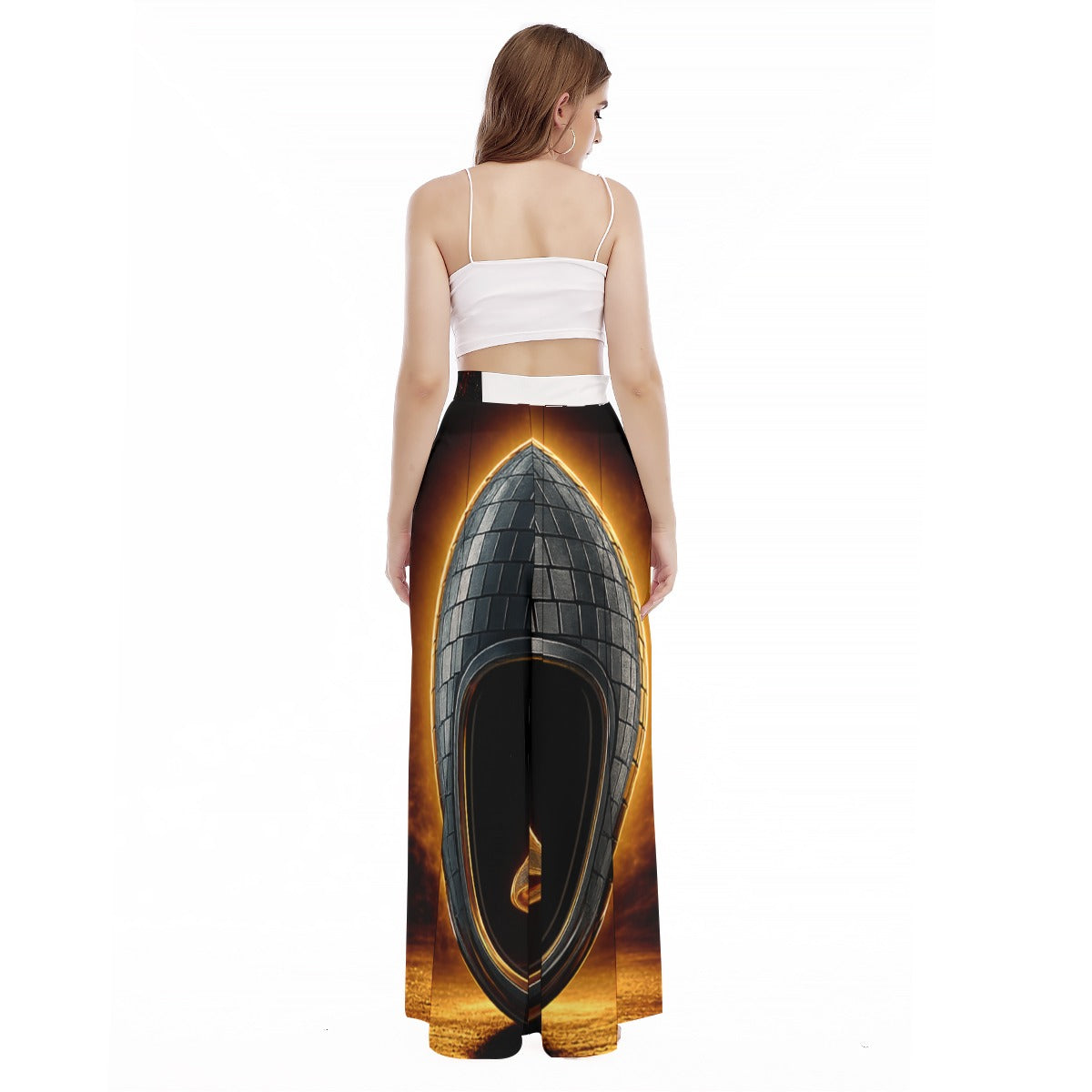 All-Over Print Women's High Waist Wide Leg Trousers