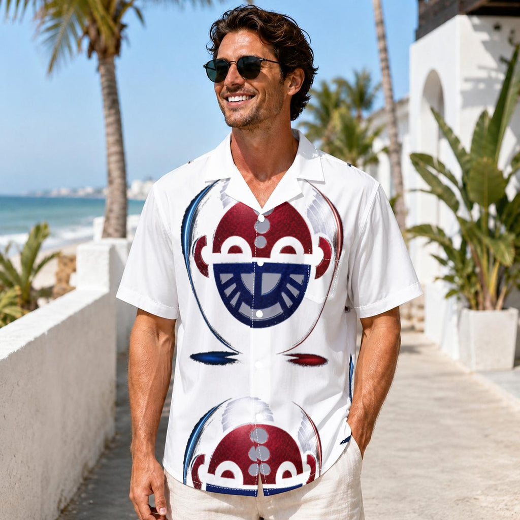 All-Over Print Men's Hawaiian Shirt With Pocket