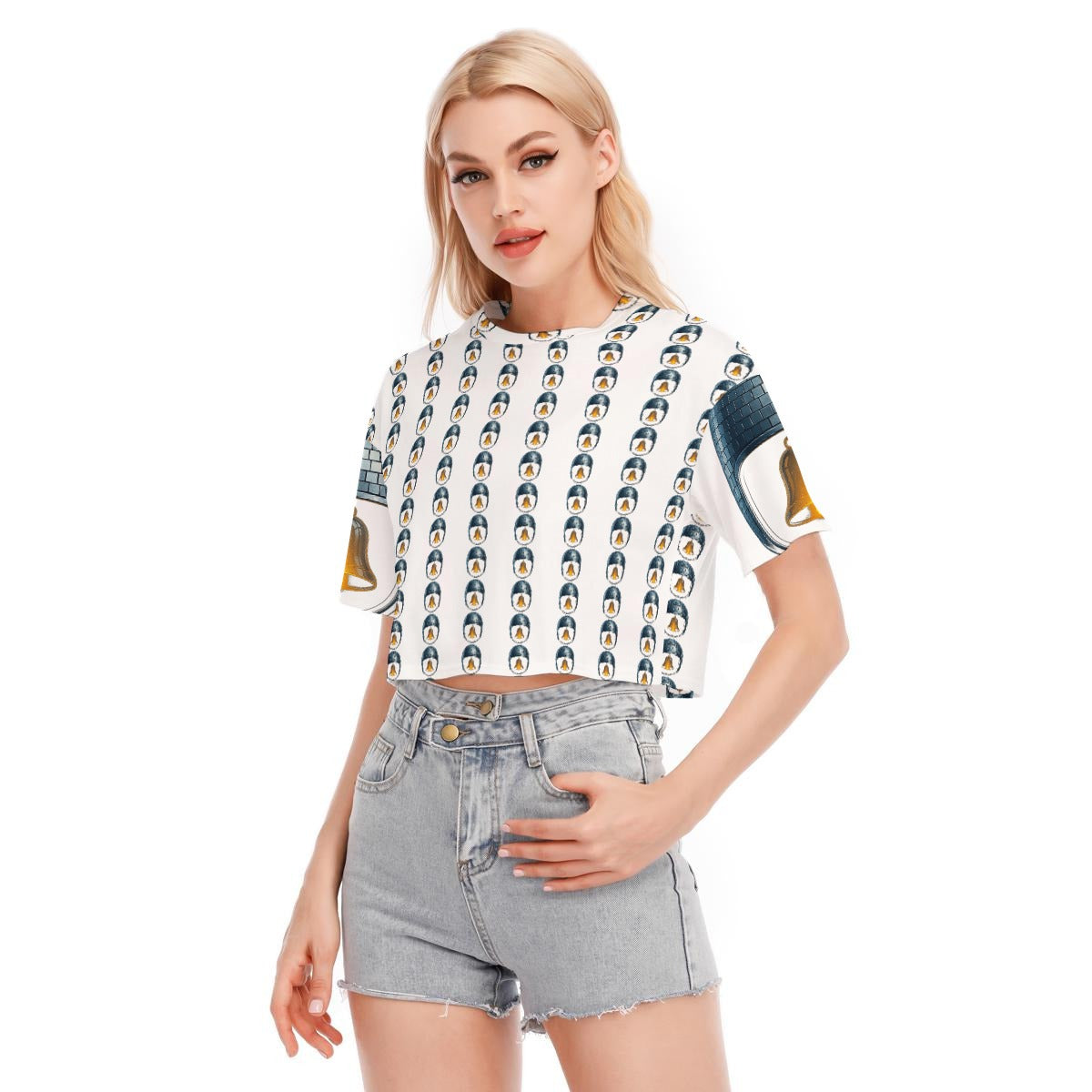 All-Over Print Women's Cropped T-shirt | 190GSM Cotton