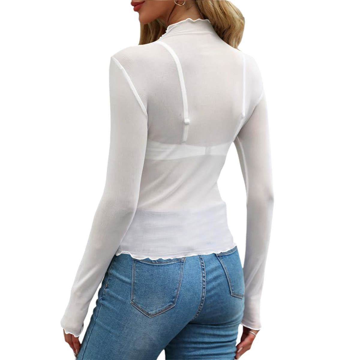 All-Over Print Women's Mesh T-shirt- Silver Bells