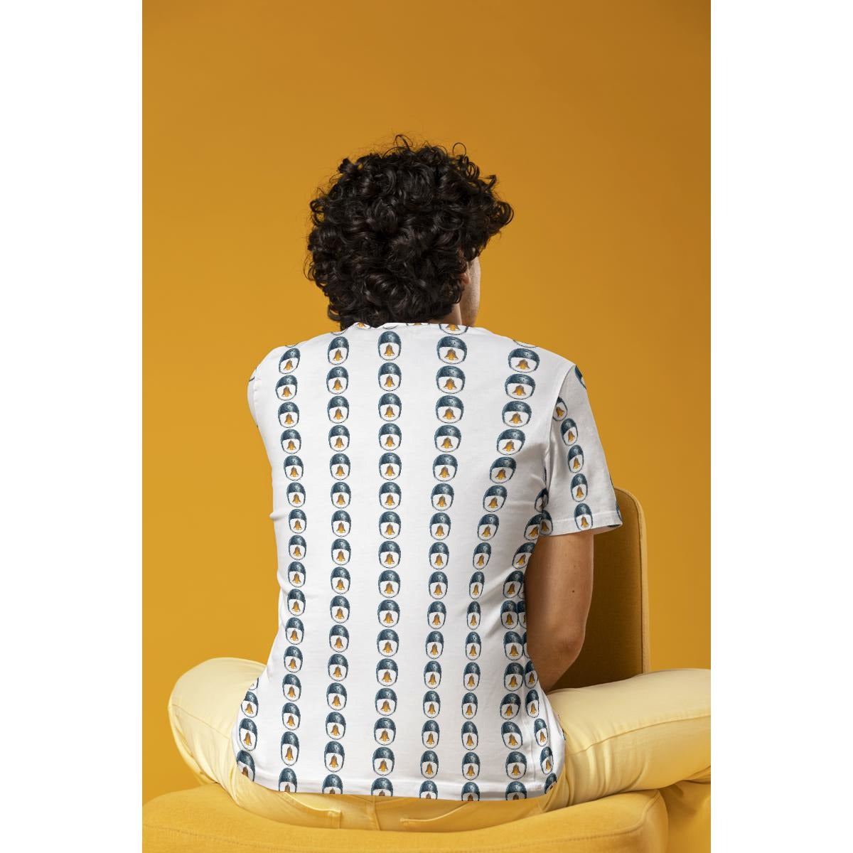 Silver Bells Pinstripe O Neck Tee