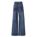 Bell Bottom Braided Wide Jeans