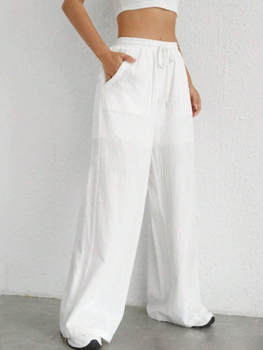 Bell Drawstring Wide Pants
