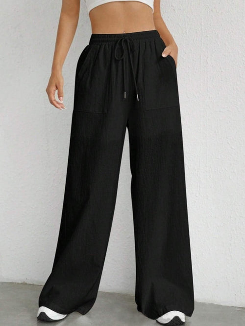 Bell Drawstring Wide Pants