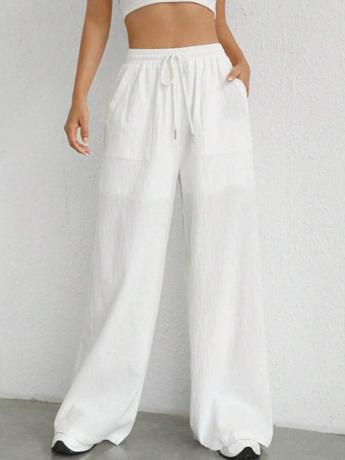 Bell Drawstring Wide Pants