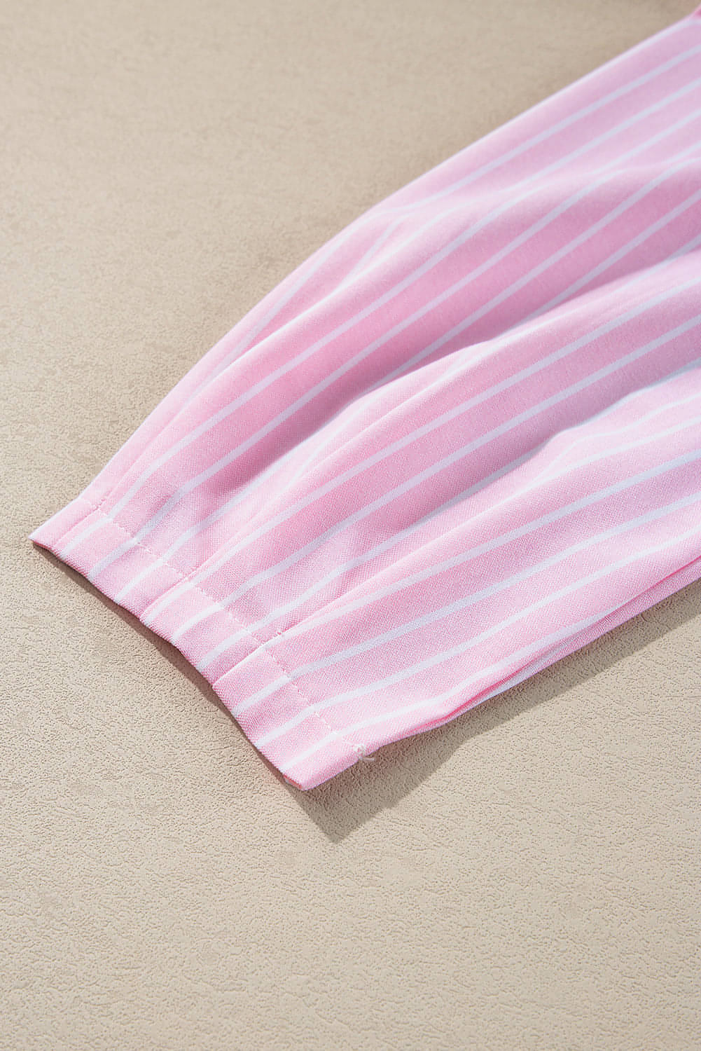 Bell Bow Top — Pink Stripe