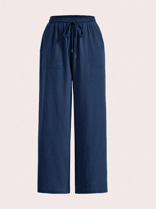 Bell Drawstring Wide Pants