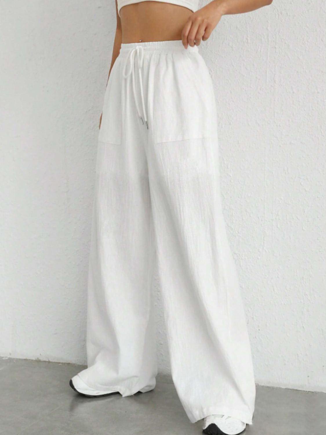 Bell Drawstring Wide Pants
