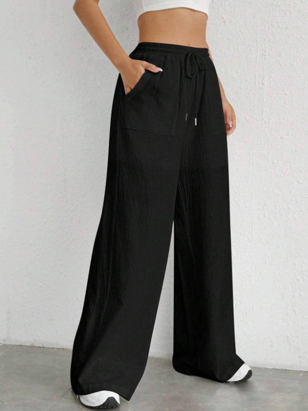 Bell Drawstring Wide Pants