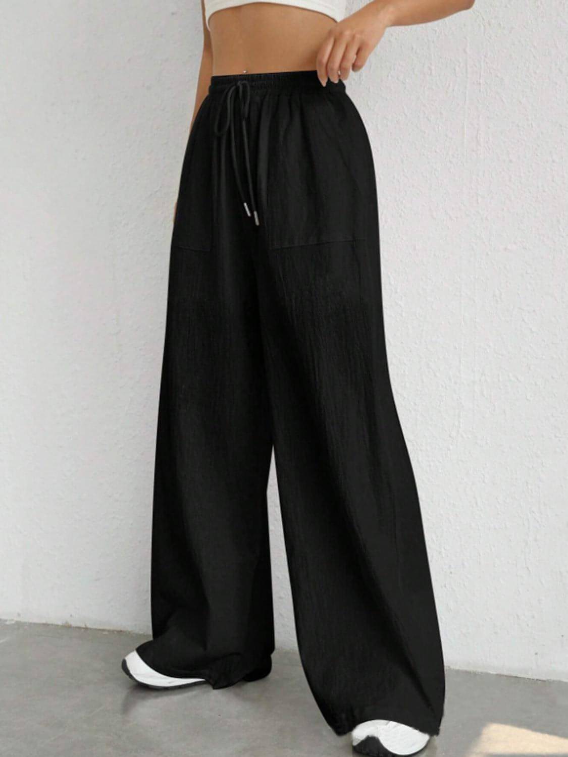 Bell Drawstring Wide Pants