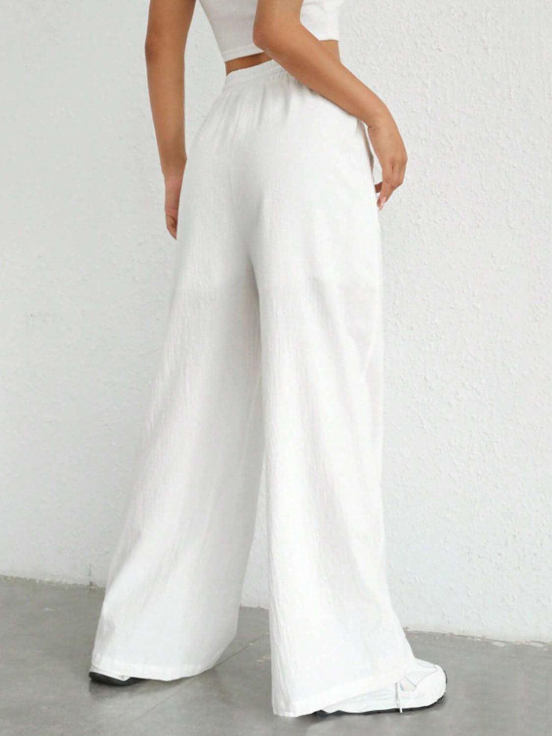 Bell Drawstring Wide Pants