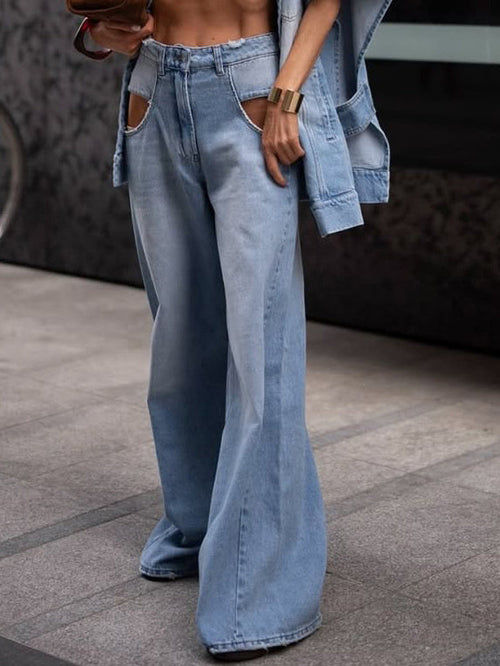 Bell Jean — Hollow Wide-Leg